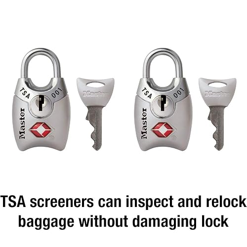 Master Lock 4689T Juego de Candados para Equipaje de 25 mm, 2 Piezas