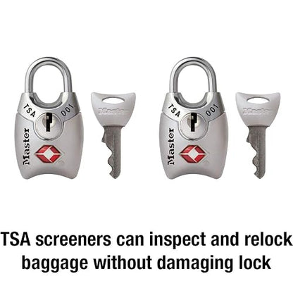 Master Lock 4689T Juego de Candados para Equipaje de 25 mm, 2 Piezas