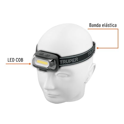 Truper LI-CA-460R, Linterna de minero 460 lúmenes recargable con sensor