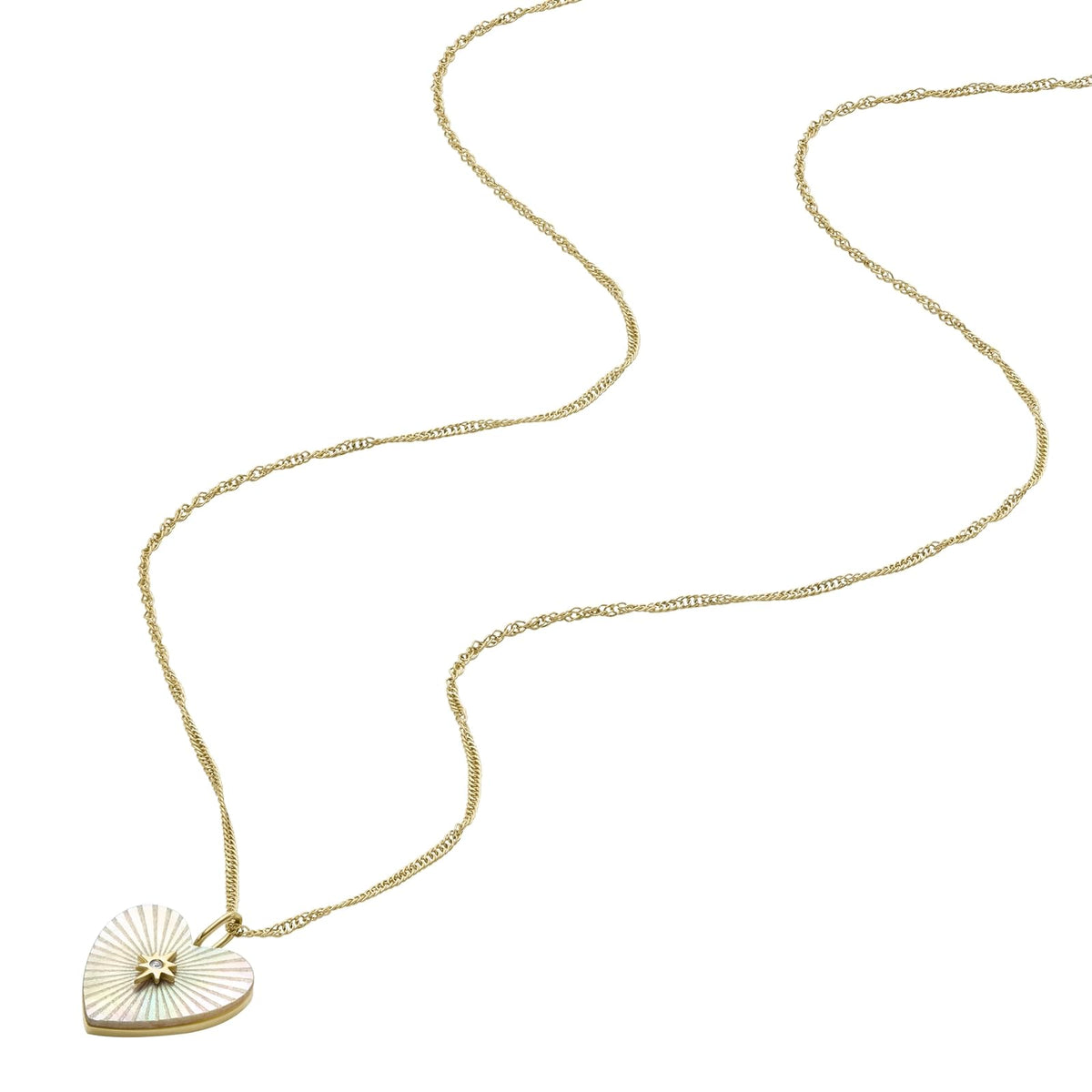 Fossil Collar jf04731710 radiant love de acero inoxidable en color dorado para dama