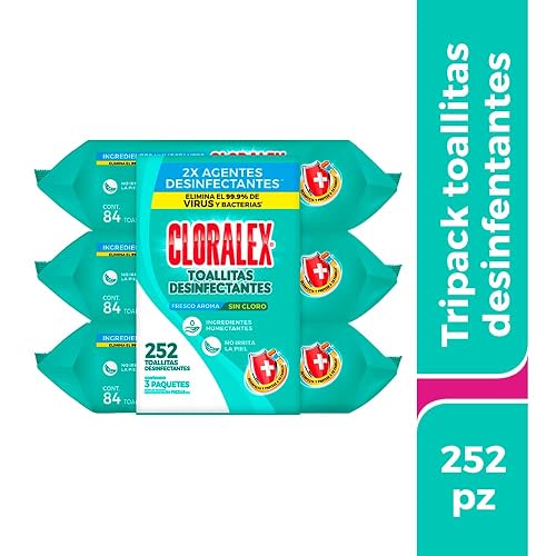 Cloralex Toallitas Desinfectantes 3 Paquetes con 84 pzas c/u