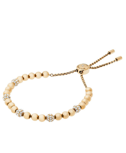 Michael Kors Blush Rush Rose Gold-Tone Bead Bangle Bracelet - Oro