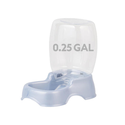 Petmate Pet Cafe Bebedero por Gravedad para Mascotas - 0.25 GAL - Perla blanca
