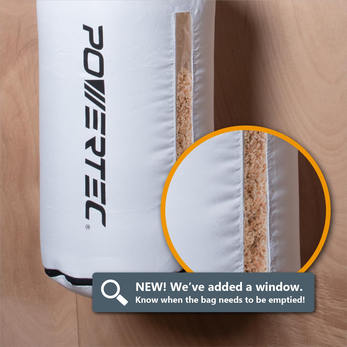POWERTEC Bolsa colectora de polvo con abrazaderas de manguera de llave de 4 pulgadas, bolsa de polvo de 30 micras para DeWalt DW735, DW734, WEN PL1326, PL1303 cepilladora, colector de polvo DC3401 y