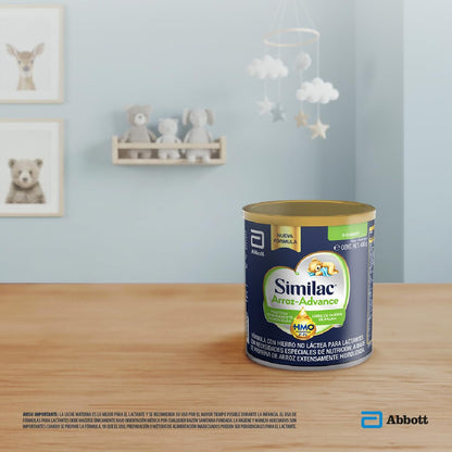Similac Arroz- Advance Fórmula con Hierro No Lactea 0 a 12 meses 400g | Fórmula para lactantes con necesidades especiales de nutricón, a base de proteína de arroz extensamente hidrolizada.