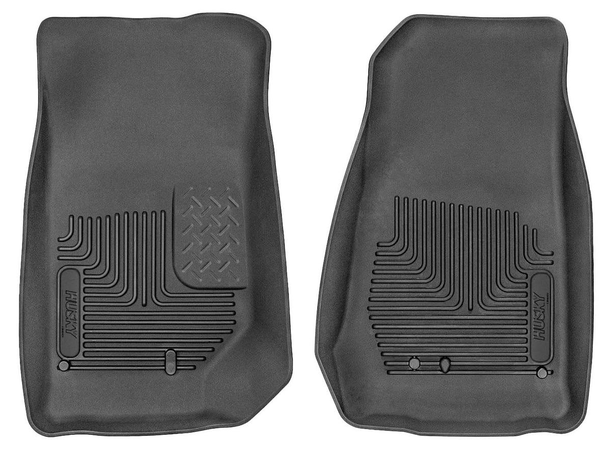 Husky Liners X-Act Contour Alfombrillas para Piso | Se Adapta a Jeep Wrangler JK 2007-2018 | Fila Delantera, 2 Piezas, Color Negro - 53571