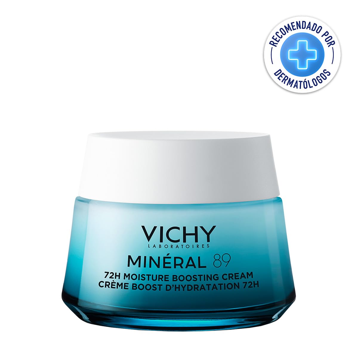 Vichy Minéral 89 Crema Hidratante Facial para Todo Tipo de Piel 50ml | Fortalece la Barrera Cutánea, Proporciona hasta 72h de Hidratación Intensa, con Ácido Hialurónico