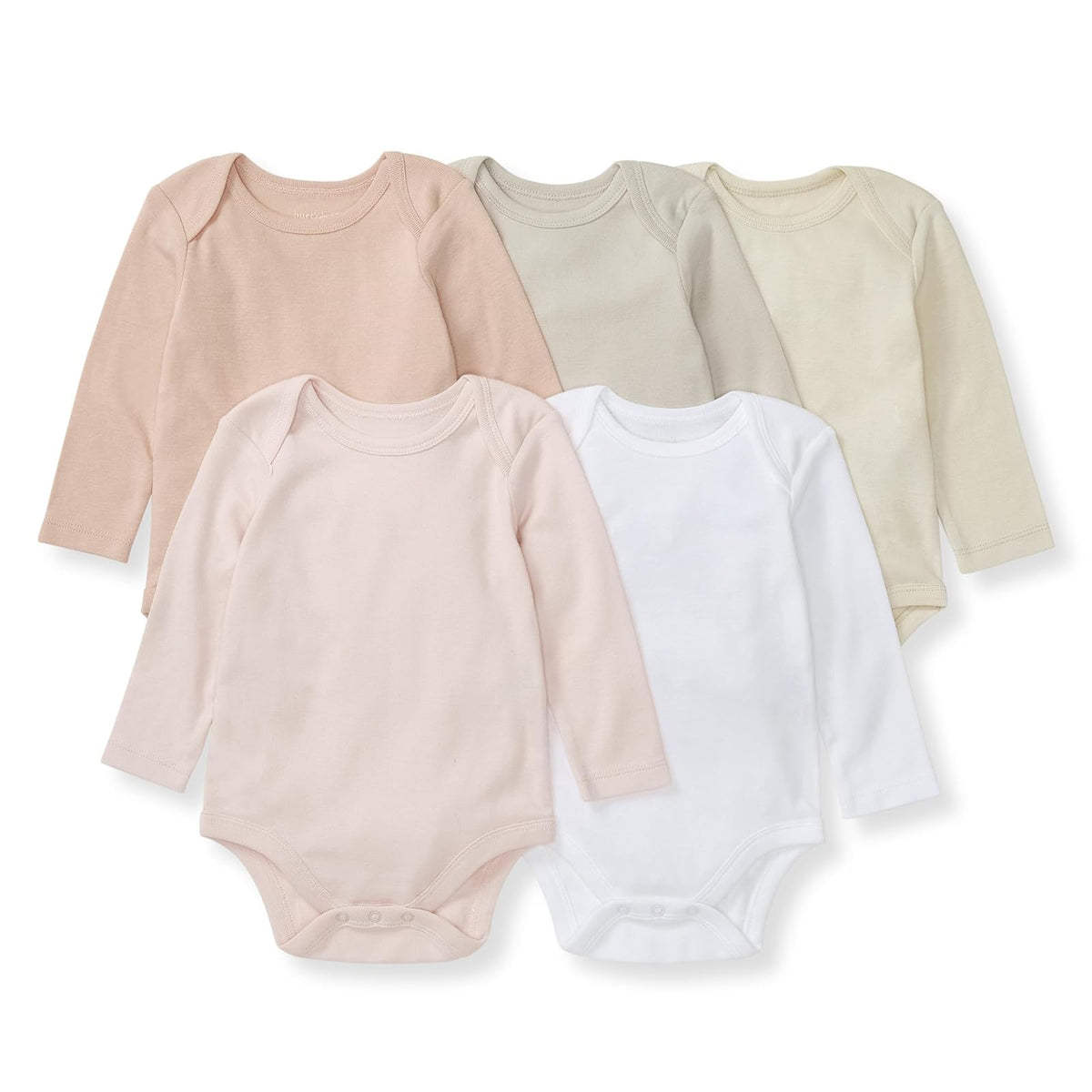 Burt's Bees Baby Body para Bebé, Algodón Orgánico - Recién Nacido - Manga larga rosa arena