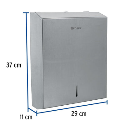 Foset ABP-30X, Dispensador de Acero Inoxidable para Toallas de Papel