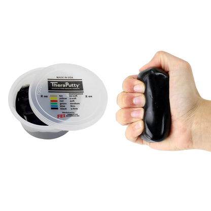 CanDo Theraputty Masilla Terapéutica Antimicrobiana para Manos - 59,14 ml - Negro