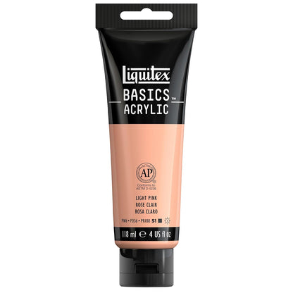 Liquitex Basics Pintura Acrílica, Tubo de 4 oz - Rosa (Light Pink 810) - Tubo de 4 oz
