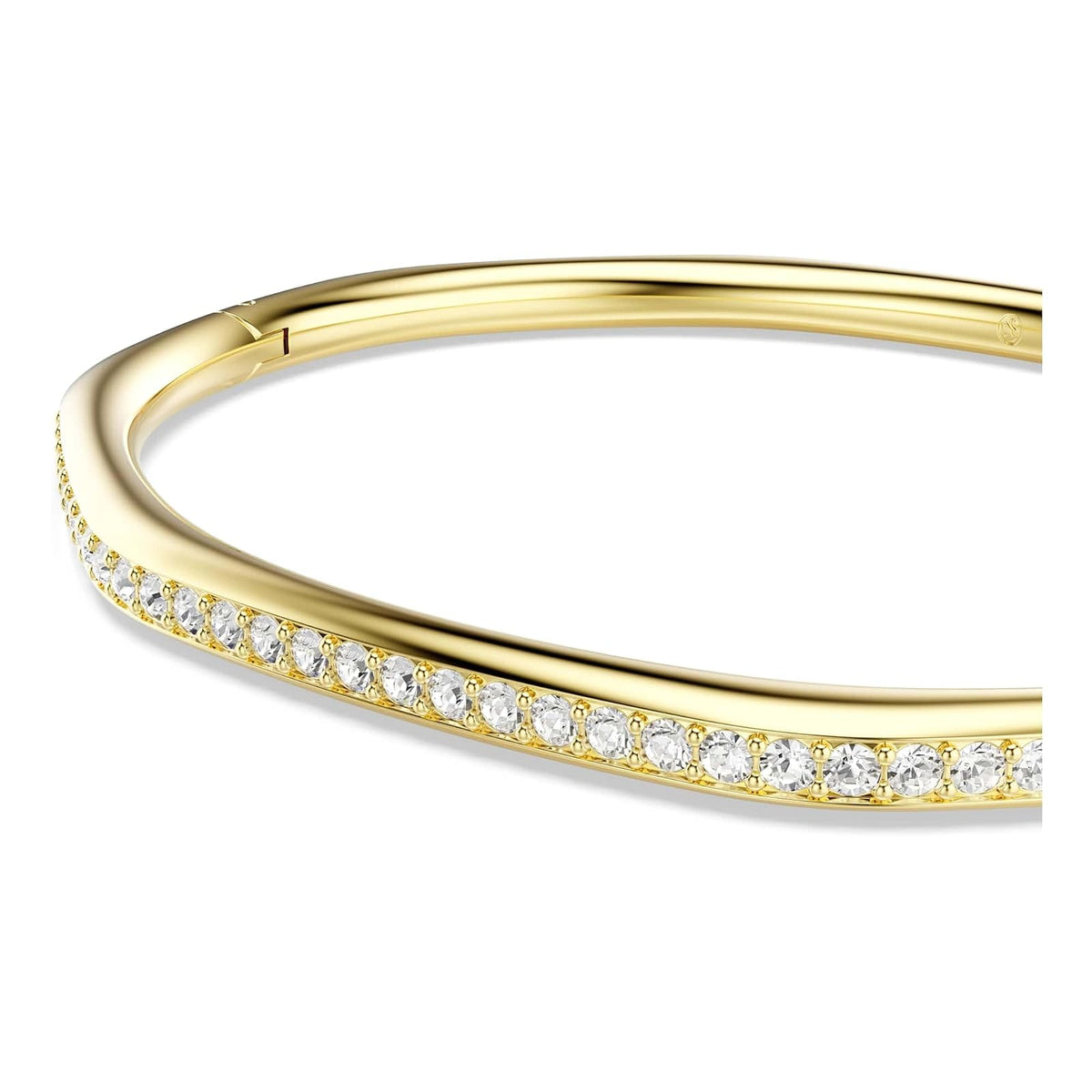 Swarovski Brazalete Dextera, Forma octagonal, Talla redonda, Blanco, Baño tono oro
