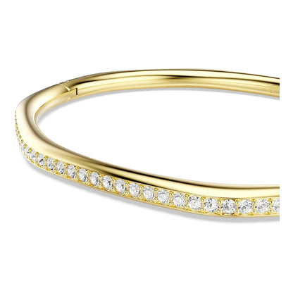 Swarovski Brazalete Dextera, Forma octagonal, Talla redonda, Blanco, Baño tono oro