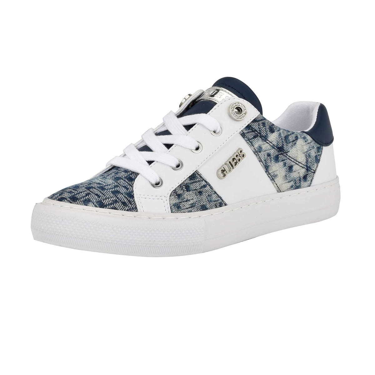 GUESS Loven Tenis Casual para Mujer - 28.0 cm - Blanco Azul