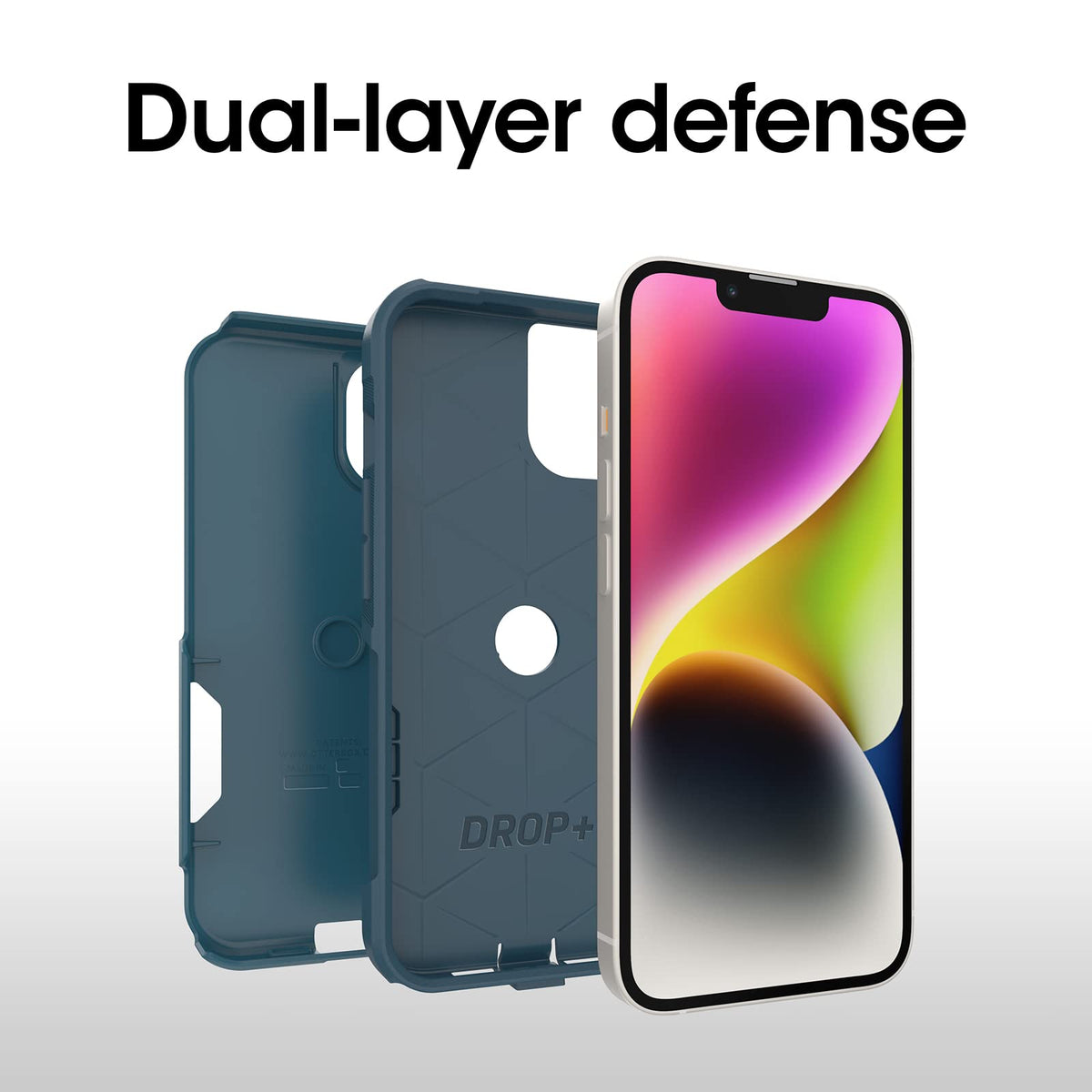 Otterbox Funda para iPhone 14 Y iPhone 13 Commuter Series - Dont Be (), Delgada Y Resistente, Fácil De Bolsillo, con Protección De Puerto Azul