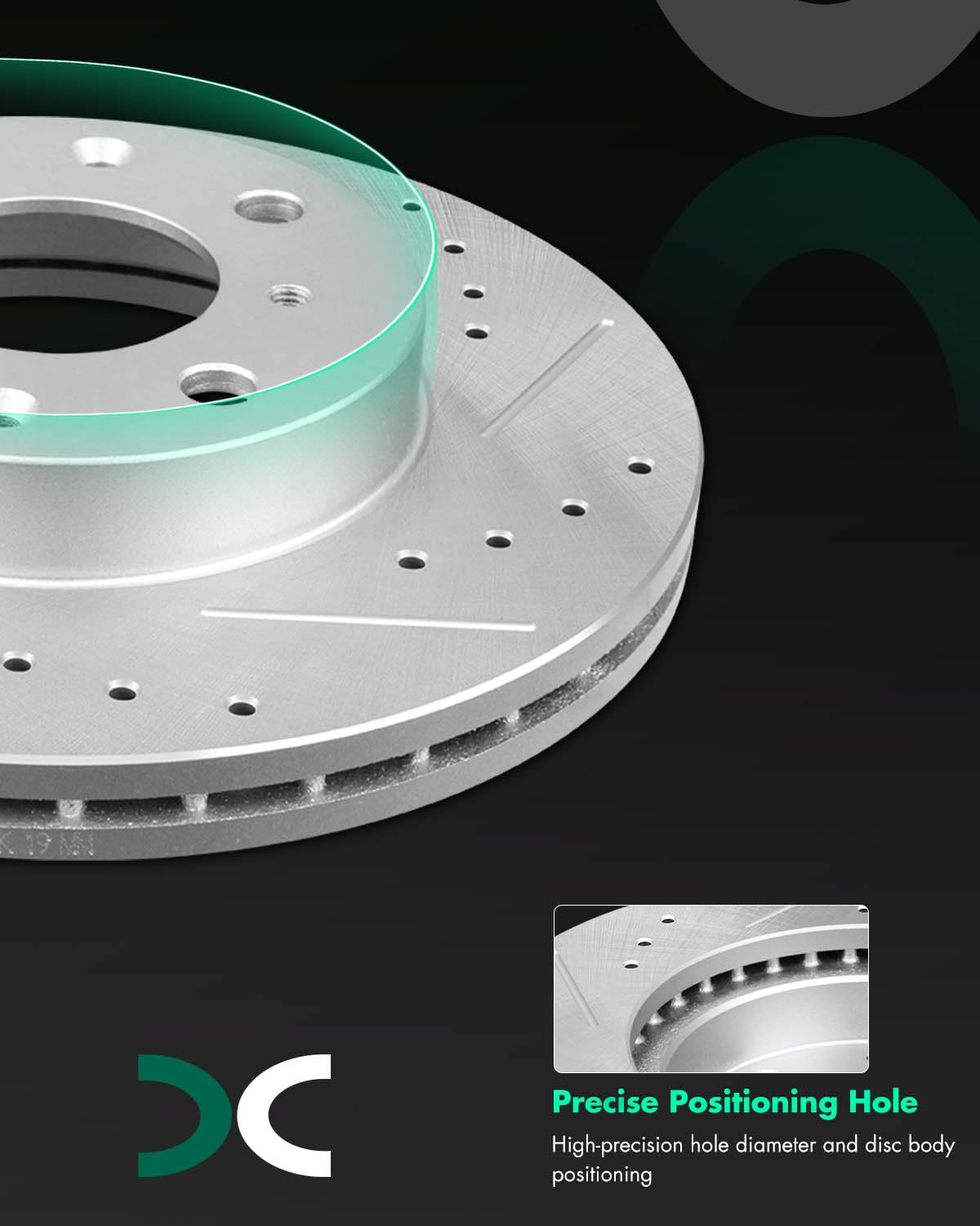 SCITOO Rotores de Freno Delantero Ventilado Chapados en Zinc para Honda Civic 1990-2000