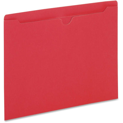 Pendaflex - Chaquetas de archivo de colores, pestaña reforzada, plana, tamaño carta, rojo, 100 chaquetas por caja ()