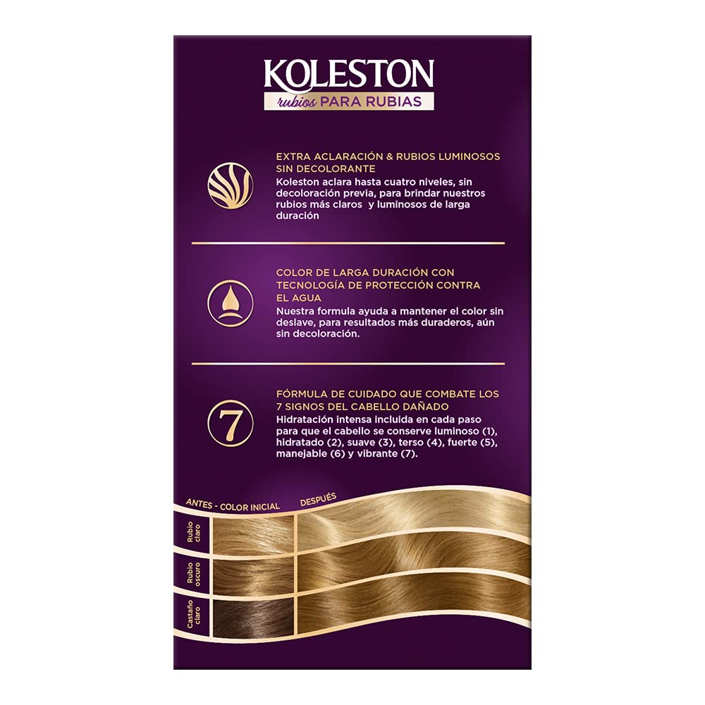 Koleston Tinte Permanente 121 Rubio Cenizo Claro Especial (Paquete de 3)
