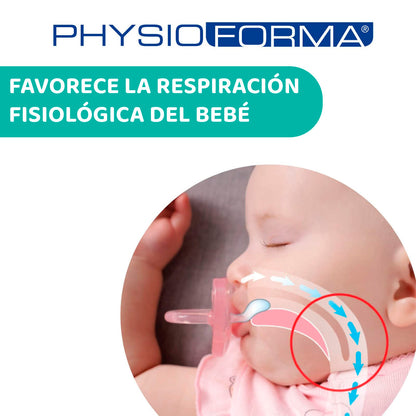 CHICCO, Set de Chupón para Bebé PhysioForma Comfort, 6 a 16 meses, Color Rosa