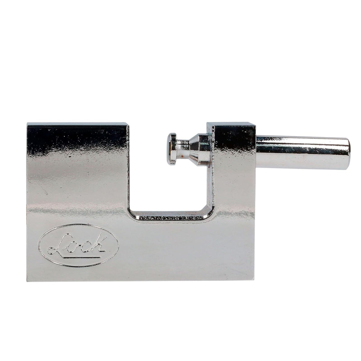 Lock L22C80TCSB Candado de acero para cortina metálica 80 mm, cromo satinado, llave tetra