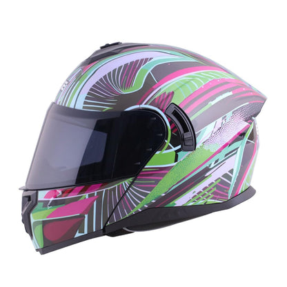 Casco ABATIBLE Edge Modelo Alpha Visor Doble ANTIVAHO Certificado Dot Moto - Cascos Motocross Pegatina Pegatinas Protector Mujer Hombre