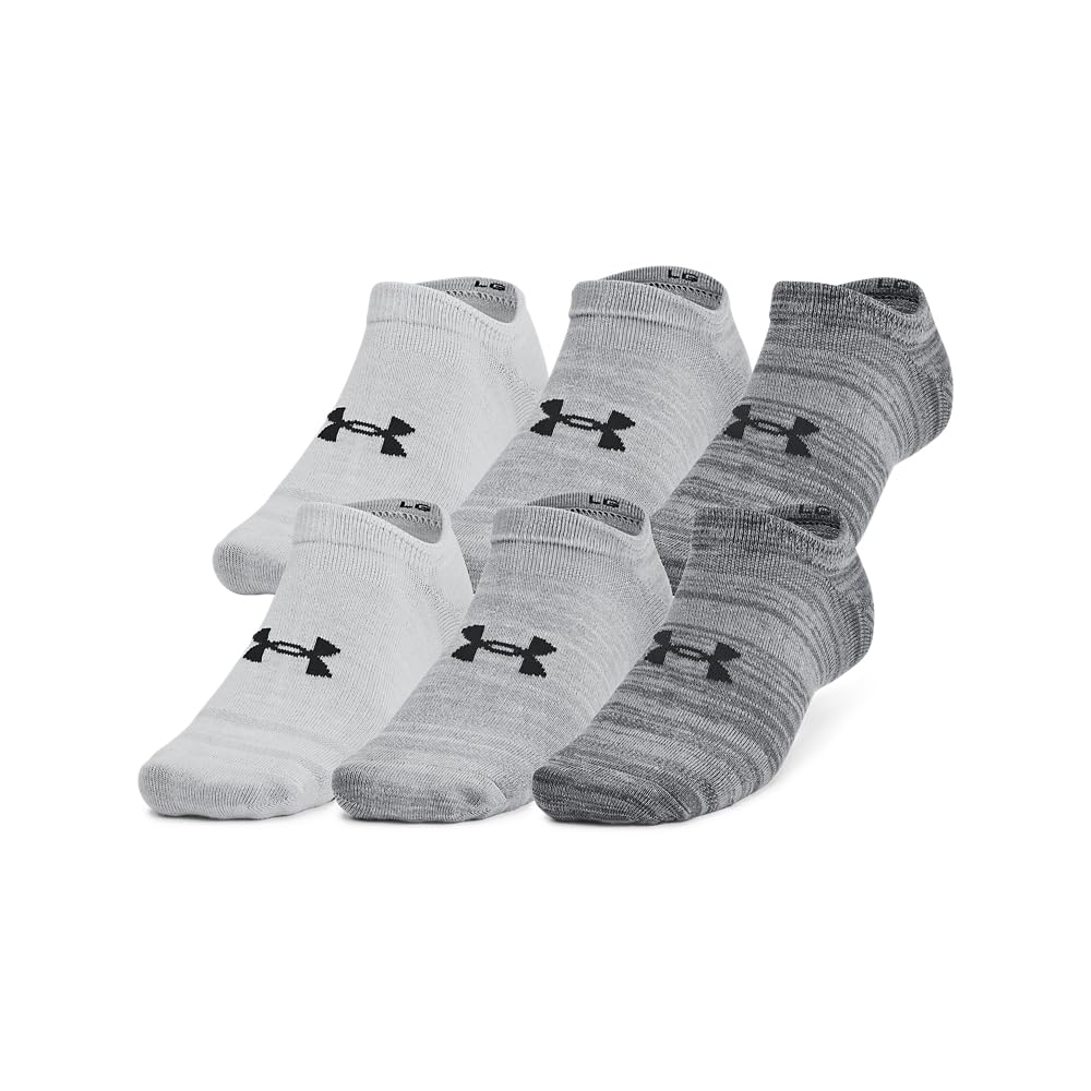 Under Armour Calcetines Deportivos para Niña, Paquete de 6 - M - (025) Castlerock - Castlerock - Antracita