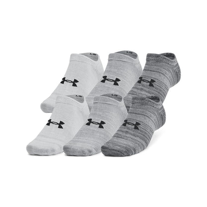 Under Armour Calcetines Deportivos para Niña, Paquete de 6 - M - (025) Castlerock - Castlerock - Antracita