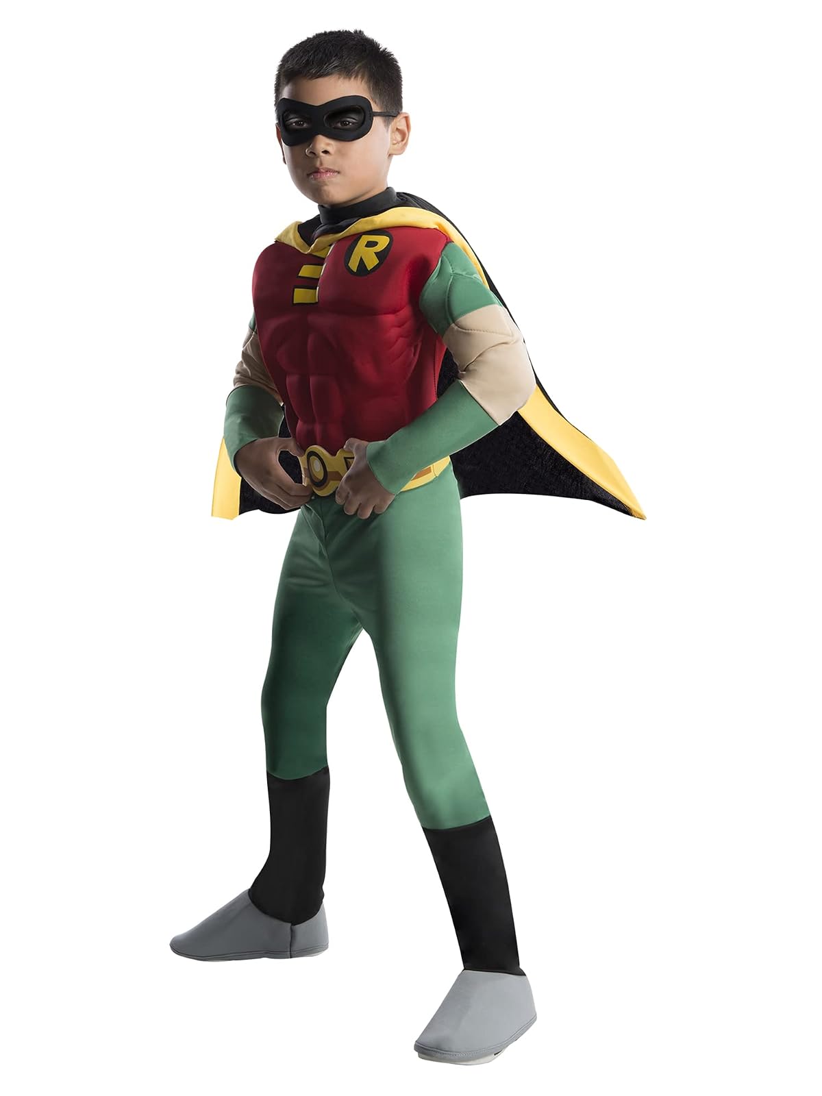Rubies DC Comics Teen Titans Deluxe músculo Pecho Disfraz de Robin, Disfraces, Un Solo Color, Bebé (2 años)