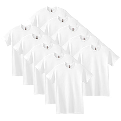 Gildan G5000 Camiseta de Algodón Pesado para Hombre - 10 - Blanco (paquete de 10) - 4XL