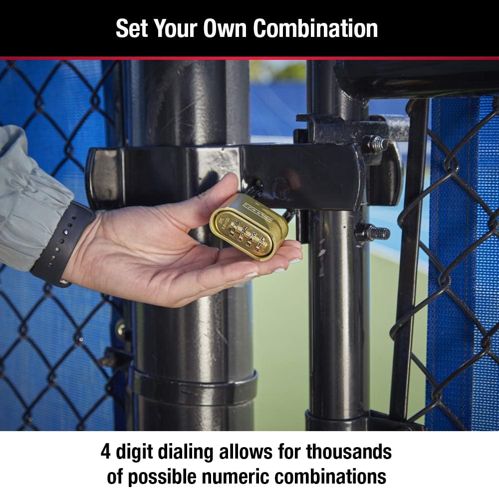 master lock cerradura de combinación reajustable, Número, 1 paquete, Metal
