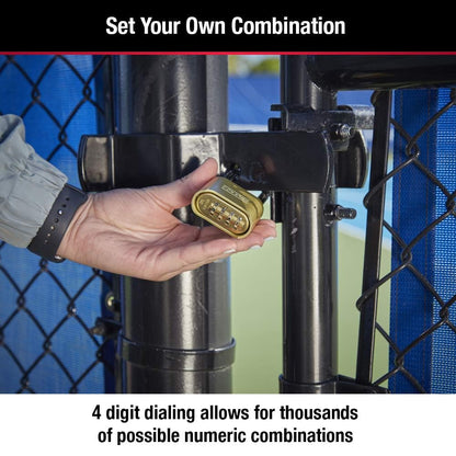 master lock cerradura de combinación reajustable, Número, 1 paquete, Metal