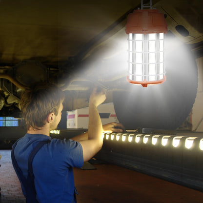VEVOR - Luz LED de trabajo temporal, 150 W, 20000 lm, luces de construcción portátil de 5000 K, súper brillante e impermeable y conectada hasta 6 luces, iluminación colgante en el lugar de trabajo