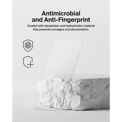 Belkin ScreenForce Protector de visualización tratado de vidrio templado para iPhone 16 Pro Max, delgado y resistente a los arañazos, incluye marco de alineación fácil para aplicación sin burbujas