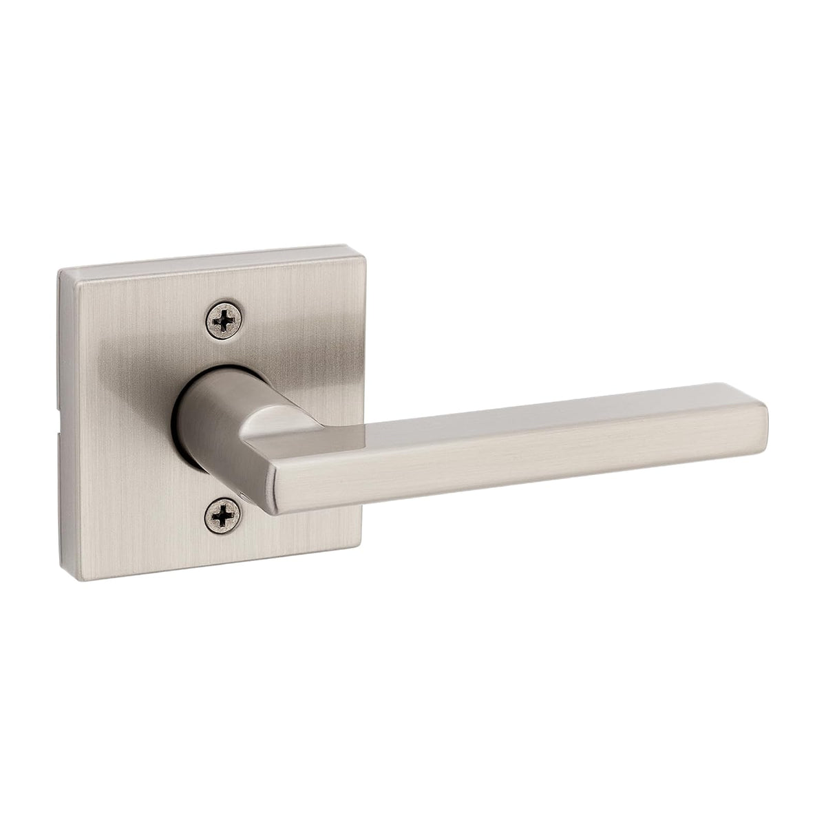 Kwikset Halifax Manija de Puerta Interior, Palanca Reversible sin Bloqueo - 1 paquete - Níquel Satinado