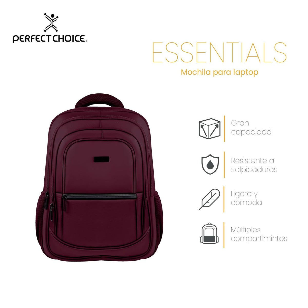 PERFECTCHOICE Mochila para laptop Essentials Mochila Unisex adulto