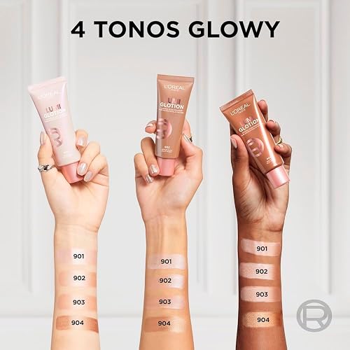 L'Oréal Paris Lumi Glotion Iluminador Hidratante Multiusos para Rostro y Cuerpo, Hidrata e Ilumina al Instante, Acabado Luminoso Natural, Textura Ligera, Apto para Pieles Sensibles, Tono Light Glow