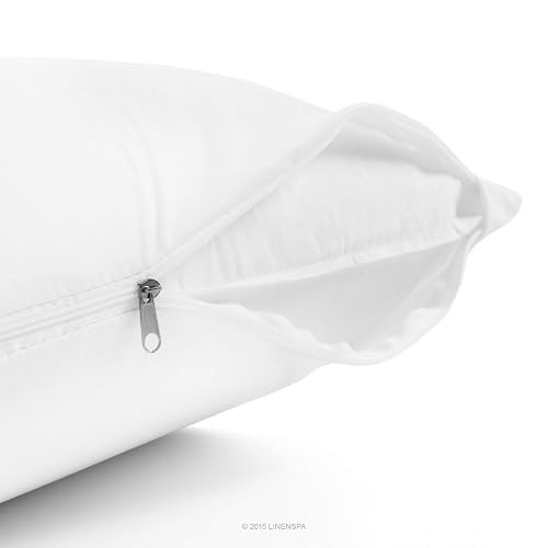 Linenspa Protector para Almohada - Protector Impermeable - Protege tu Almohada Contra Líquidos, Alérgenos y Accidentes - Hipoalergénico y Transpirable - Queen