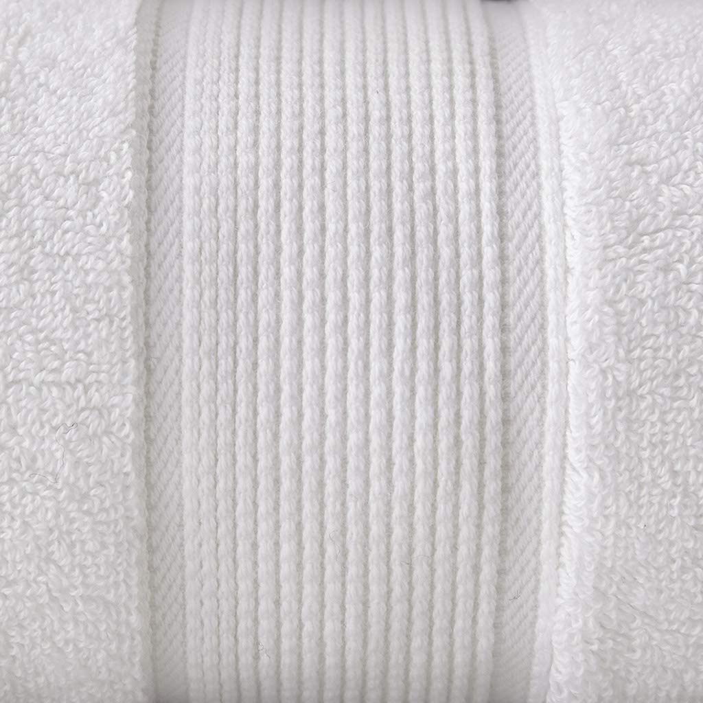 Madison Park - Juego de Toallas de baño de Lujo de 800 g/m², 100% algodón, Altamente absorbentes, Secado rápido, Calidad de Hotel y SPA para baño, 34 x 68 Pulgadas, Color Blanco, 2 Piezas