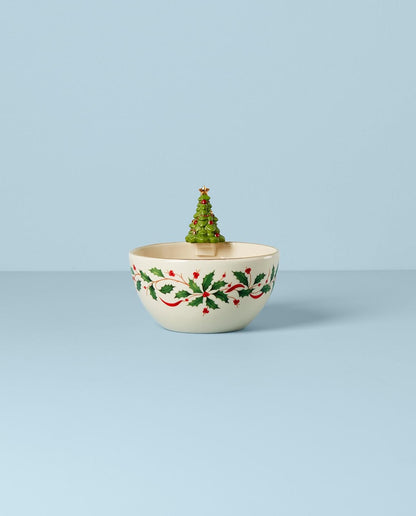 Lenox 893505 - tazón para árbol navideño, diseño navideño