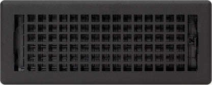 Decor Grates LTH412-BLK - Registro de suelo de celosía, 4 x 12 pulgadas, negro, 3 pies cuadrados