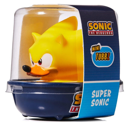 TUBBZ - Figura de Pato de Goma de Vinilo Coleccionable Super Sonic – Producto Oficial de Sonic The Hedgehog – TV Infantil, películas y Videojuegos