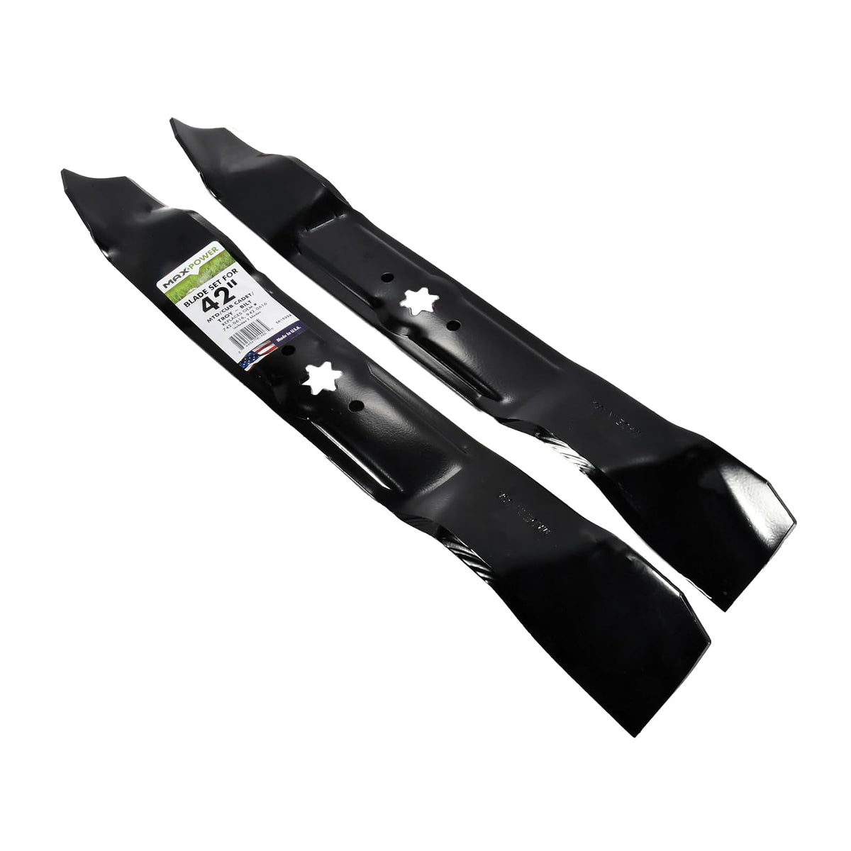 MaxPower 561532 2-Blade Mulching Set for 42 Inch Cut MTD/Cub Cadet/Troy-Bilt Replaces 742-04126, 742-0616, 742-0616A, 942-04126, 942-0616A, 942-0616