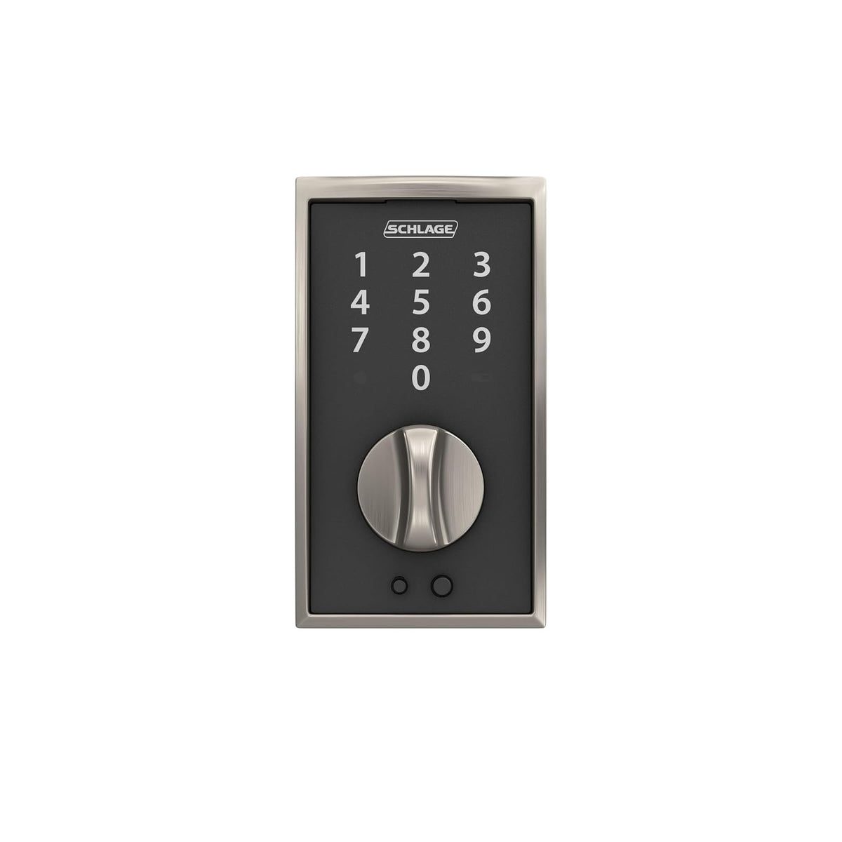 Schlage Camelot cerradura de Touch, Century, Níquel Satinado