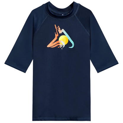 Kanu Surf Abacos - Protector Solar UPF 50+ Playera contra Sarpullido para Niños - Azul marino infinito. - 3 Años