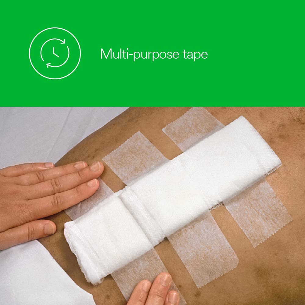 3M - Cinta quirúrgica de papel microporoso, rollo estándar, 3 x 10 yardas, hipoalergénica, caja de 4, modelo 1530-3