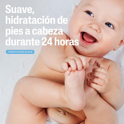 Cetaphil Baby Loción Hidratante Facial y Corporal Piel Sensible 300 ml | Hidrata y protege piel delicada del bebé por 24 h, con glicerina y manteca de karité, libre de parabenos y aceites minerales.