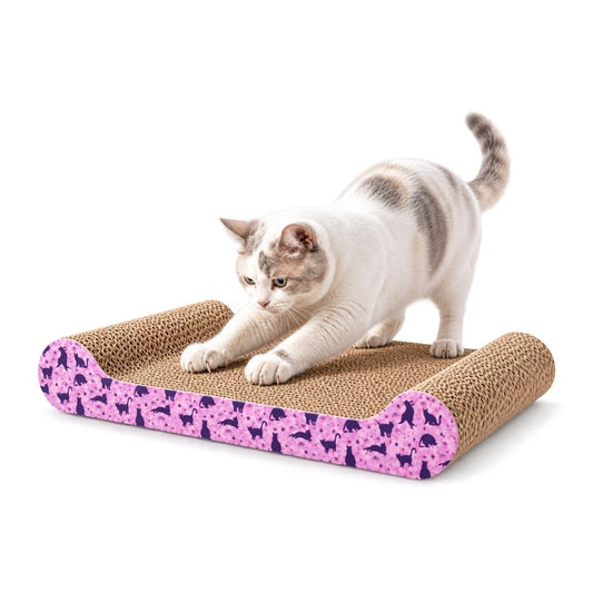 Fancy Pets Rascador de Lujo para Gato con Catnip, Cartón Corrugado No Tóxico, Tamaño Chico 41 cm
