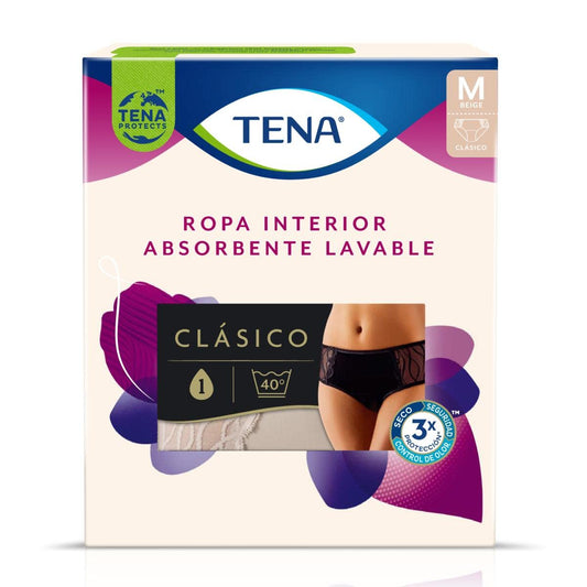 Tena Ropa Interior Lavable Corte Clásico Beige, Talla Mediana