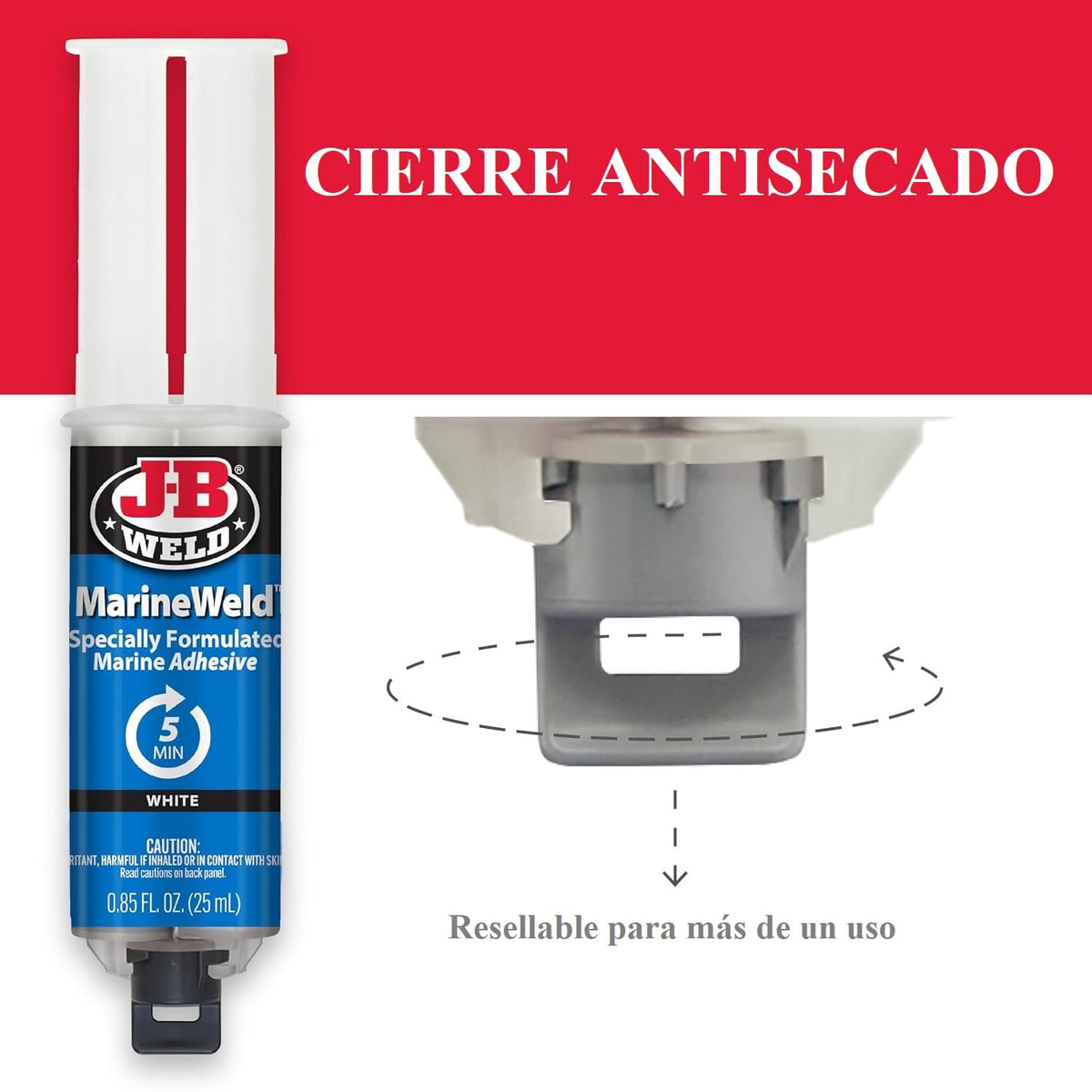 J-B Weld JB Weld Oficial Adhesivo a Prueba de Agua 50172SPA 25ml