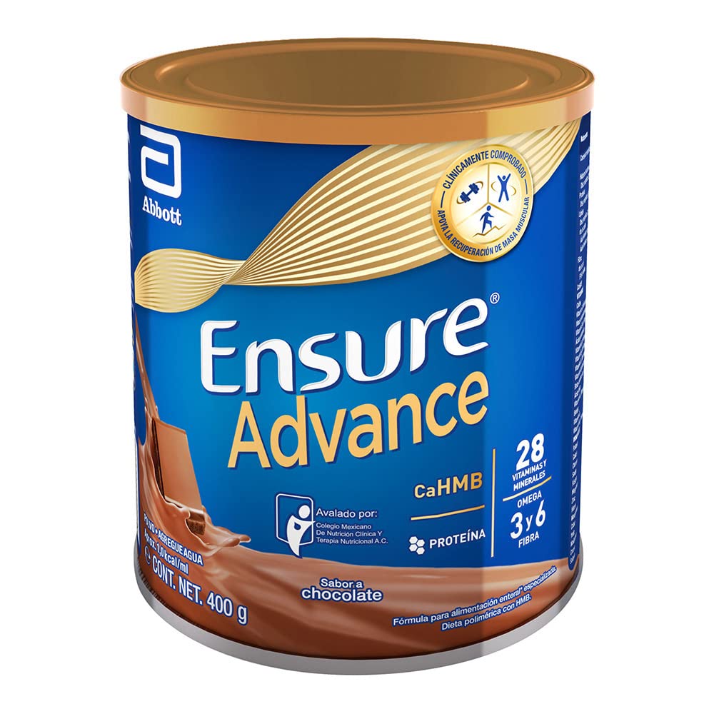 Ensure Advance Polvo Sabor Chocolate 400 g + Advance Vainilla en Polvo 400g, Alimentación Especializada